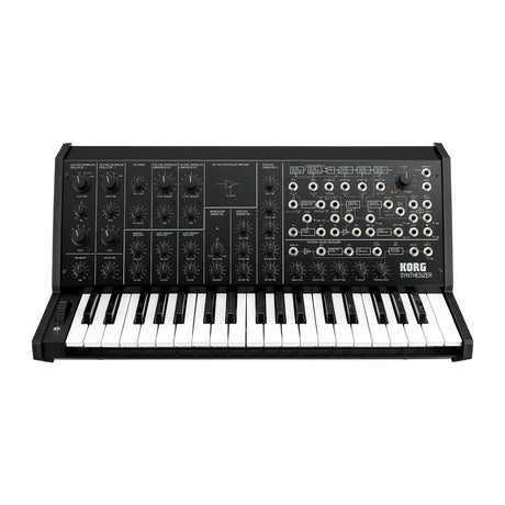 Sintetizador Korg MS 20 FS Black vista oficial completa sobre fondo blanco