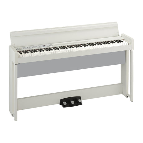 Piano Digital Korg C1 Air WH Blanco vista oficial completa sobre fondo blanco