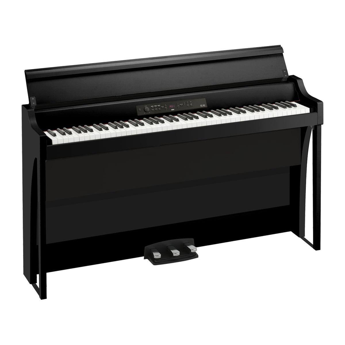 Piano Digital Korg G1B Air Black vista oficial completa sobre fondo blanco