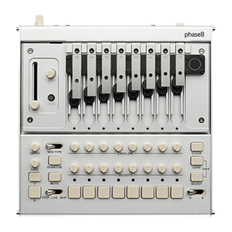 Sintetizador Korg KB PHASE8 vista oficial completa sobre fondo blanco