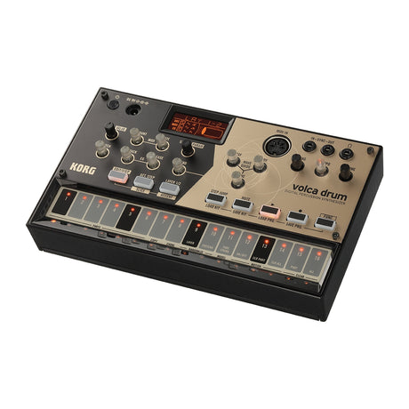 Sintetizador Korg Volca Drum vista oficial completa sobre fondo blanco