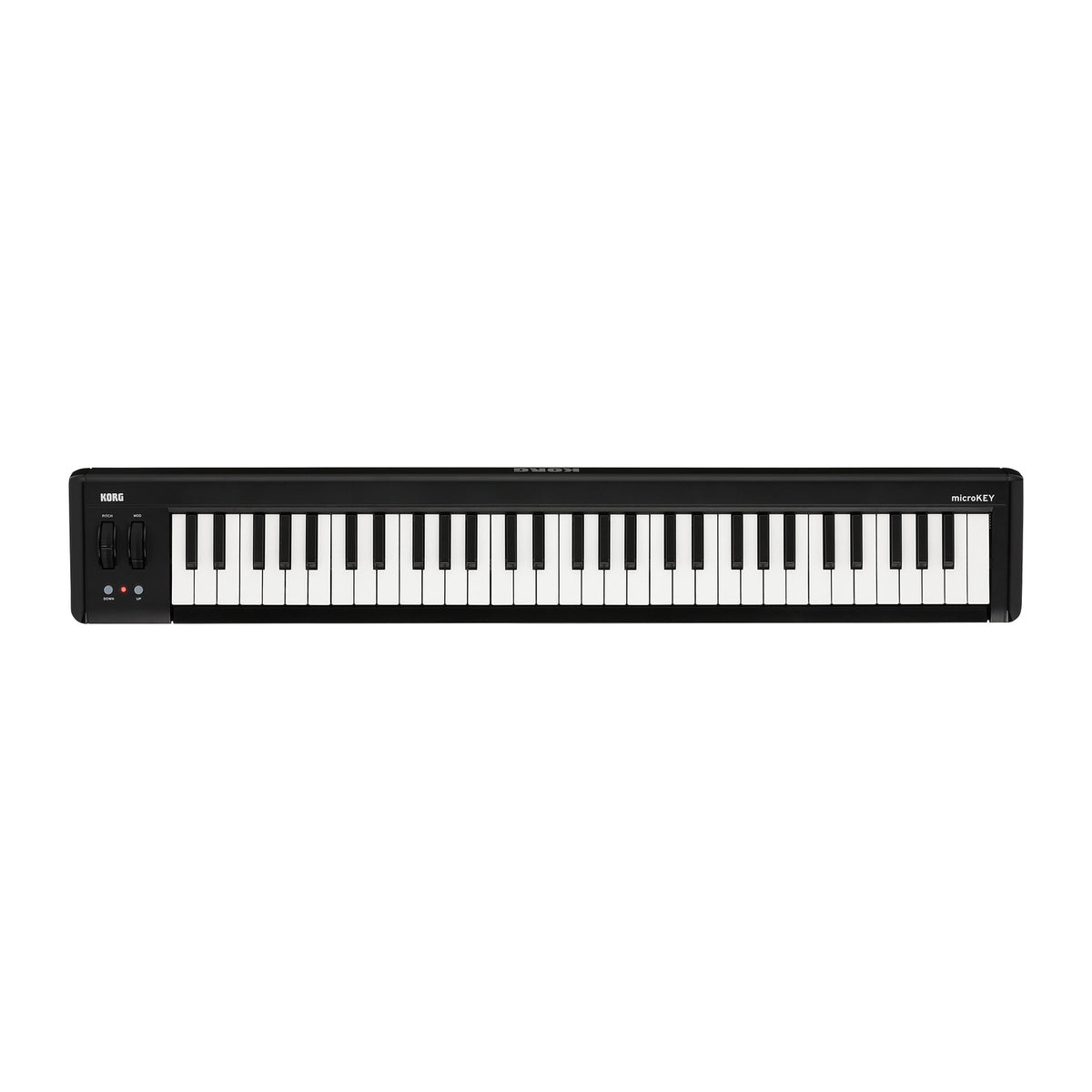 Controlador MIDI Korg microKEY2 61 vista oficial completa sobre fondo blanco
