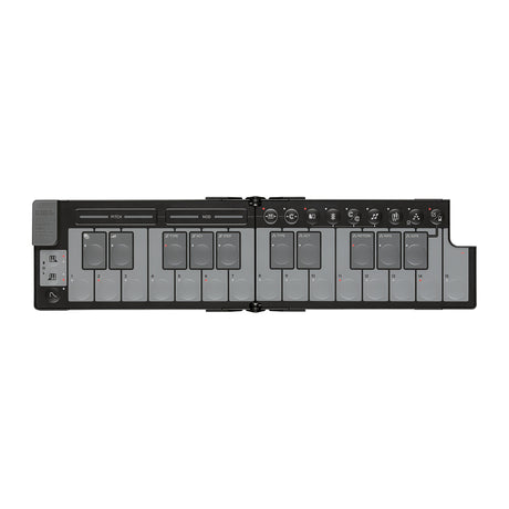 Controlador MIDI Korg nanoKEY Fold BK Negro vista oficial completa sobre fondo blanco