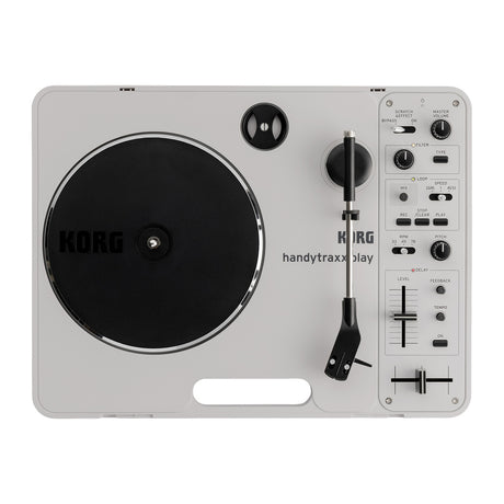 Tocadiscos Korg Handytraxx Play vista oficial completa sobre fondo blanco
