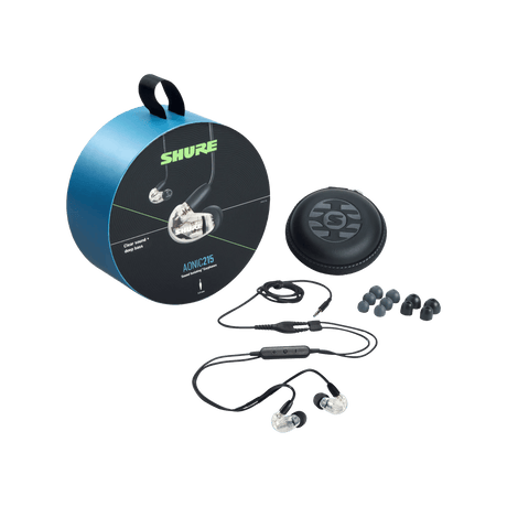 Shure AONIC 215 SE215DYCL+UNI transparente, conjunto completo con cable, estuche y almohadillas