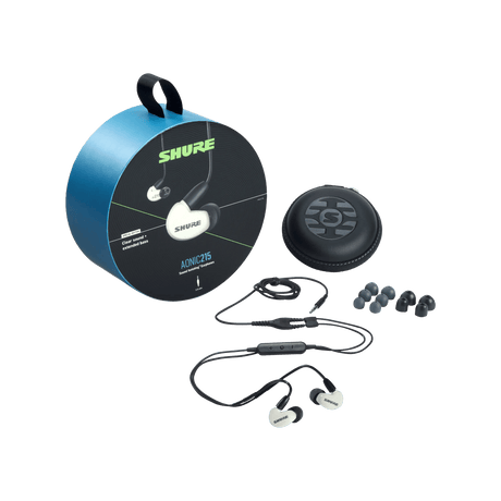 Shure AONIC 215 SE215DYWH+UNI blanco, conjunto completo con cable, estuche y almohadillas