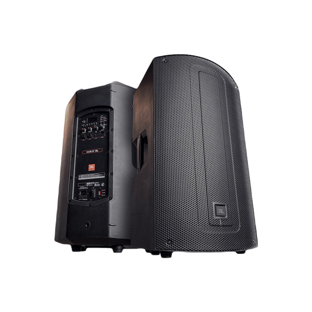 Cabina JBL MAX 15 completa, vistas frontal y posterior del mismo modelo