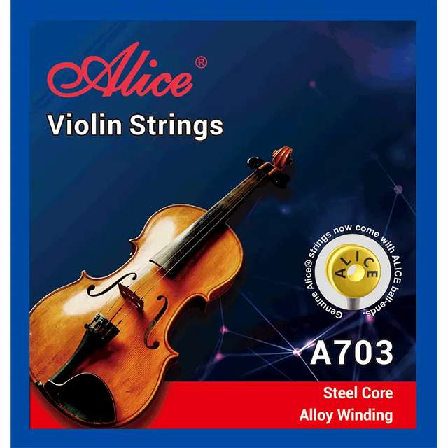 Empaque completo del juego de cuerdas Alice A703 para violín 4/4