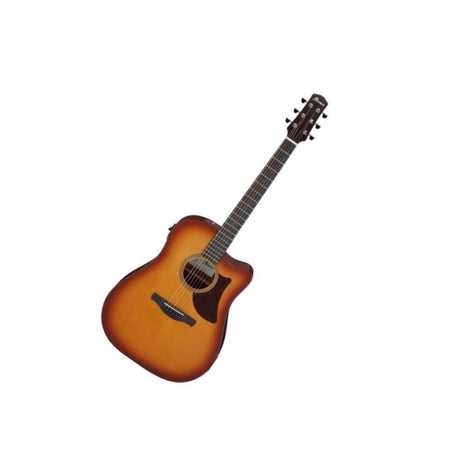 Guitarra electroacústica Ibanez AAD50CE-LBS Light Brown Sunburst, vista principal diagonal