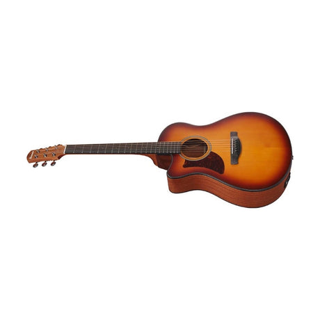 Guitarra electroacústica Ibanez AAM50LCE-OLB Open Pore Light Brown Sunburst, zurda, vista adicional 3