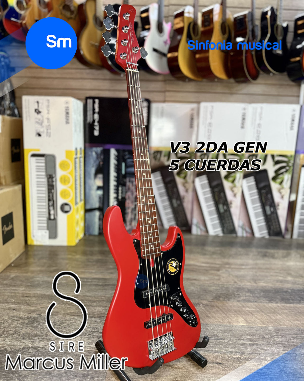 Bajo Eléctrico Sire Marcus Miller V3 2da Gen 5 cuerdas