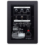 Monitor de estudio PreSonus Eris E5 XT, panel posterior con entradas y controles de ajuste acústico