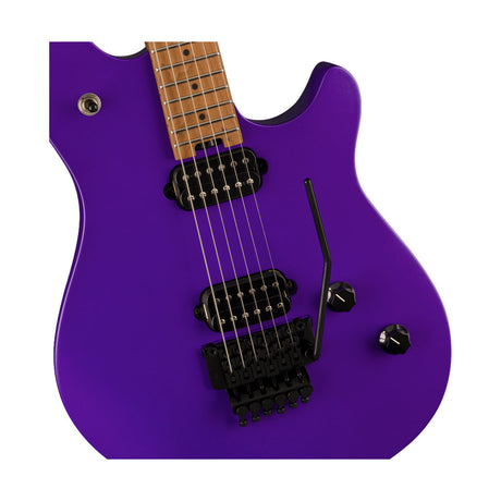 EVH Wolfgang WG Standard 5107003599 Royalty Purple, detalle del diapasón de arce tostado