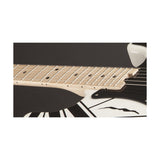 EVH Striped Series 5107902576 White with Black Stripes, detalle del mástil y diapasón