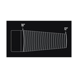EVH Striped Series 5107902576 White with Black Stripes, radio compuesto del diapasón de 12 a 16 pulgadas