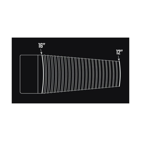 EVH Striped Series 5107902576 White with Black Stripes, radio compuesto del diapasón de 12 a 16 pulgadas