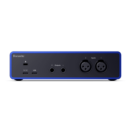 Focusrite Scarlett 2i2 Anniversary Edition, panel posterior