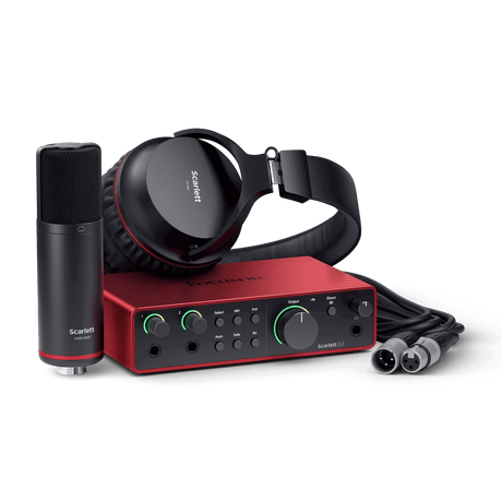 Focusrite Scarlett 2i2 Studio 4.ª generación, kit completo
