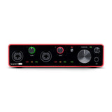 Focusrite Scarlett 4i4 3.ª generación, panel frontal