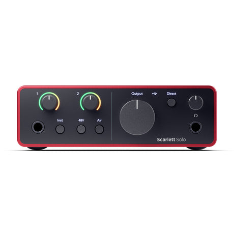 Focusrite Scarlett Solo 4.ª generación, panel frontal
