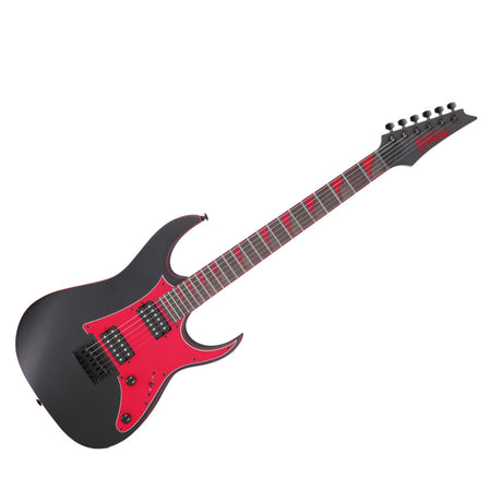 Guitarra eléctrica Ibanez GRG131DX-BKF Black Flat, vista principal diagonal