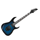 Guitarra eléctrica Ibanez GRG320FA-TBS Transparent Blue Sunburst, vista principal diagonal