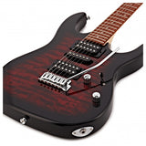 GUITARRA ELECTRICA IBAÑEZ GRX70QATRB ROJO