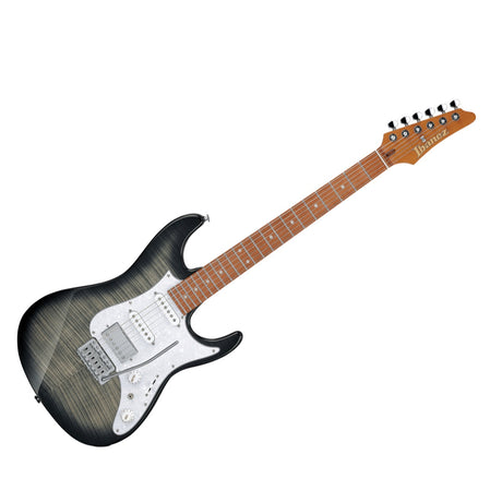 Guitarra eléctrica Ibanez AZ22S1F-TKS Transparent Black Sunburst, vista principal diagonal