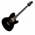 Guitarra electroacústica Ibanez TCY10E-BK Black High Gloss, vista principal diagonal