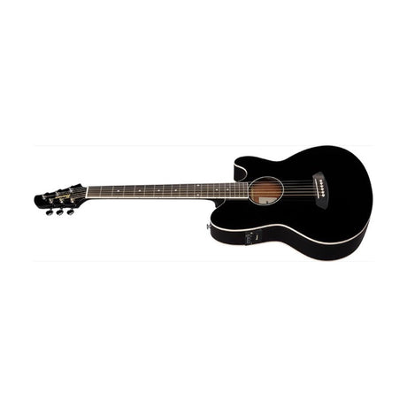 Ibanez TCY10E-BK Black High Gloss, vista lateral y frontal