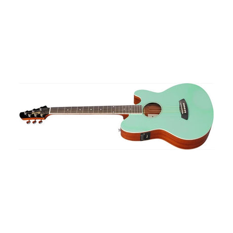 Ibanez TCY10E-SFH Seafoam Green High Gloss, vista lateral y frontal