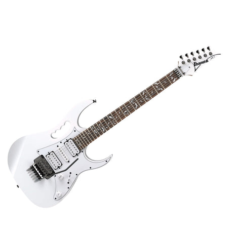 Guitarra eléctrica Ibanez JEMJR-WH White, vista principal diagonal