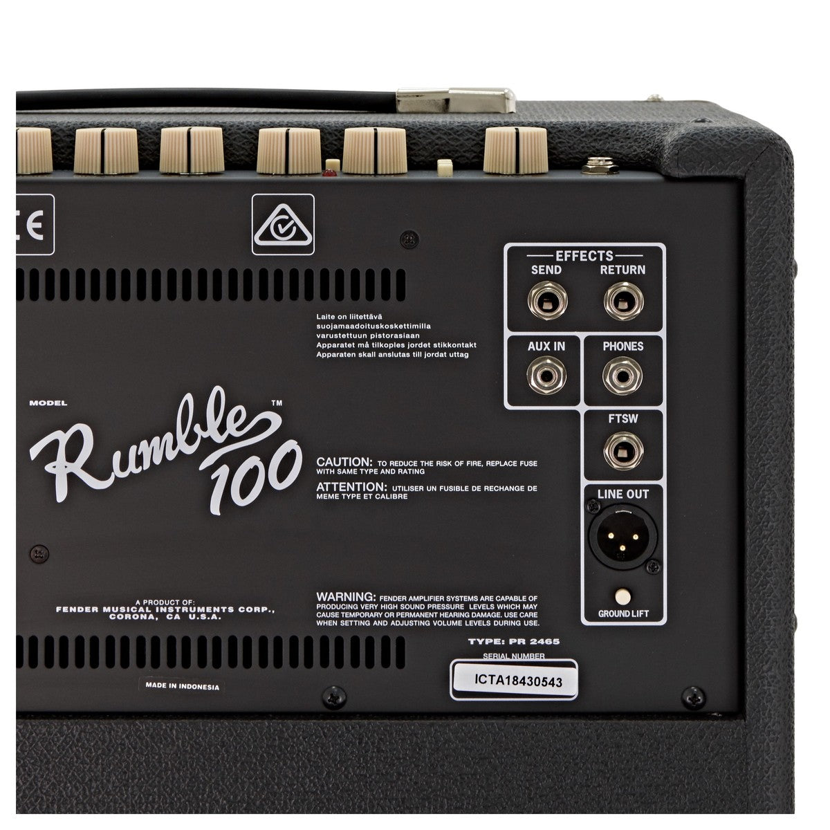 Amplificador Fender Rumble 100 v3