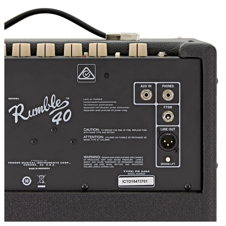 AMPLIFICADOR FENDER RUMBLE 40, imagen 3