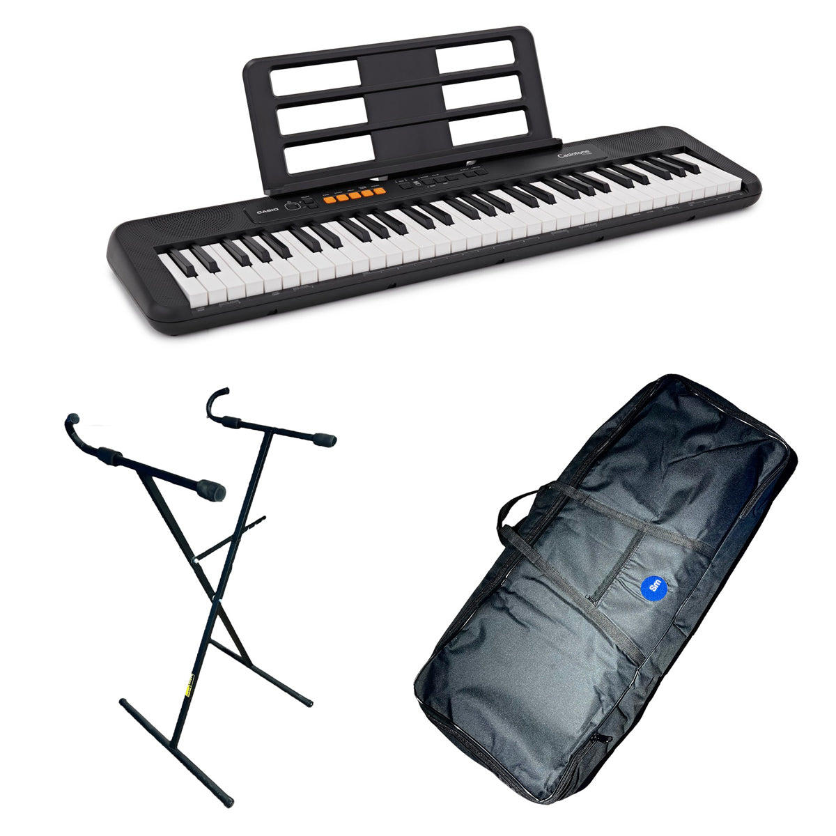 Teclado Casio CT S100 + Base X + Estuche Lona