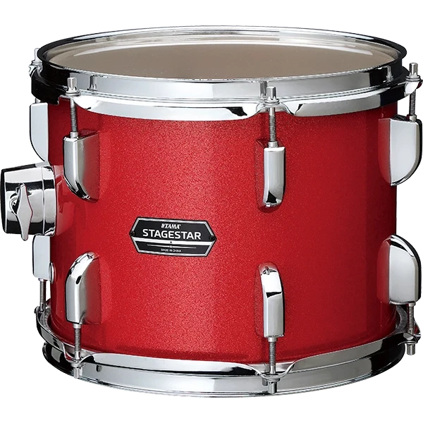 Detalle del tom TAMA STAGESTAR en acabado Candy Red Sparkle