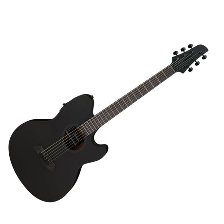 Guitarra electroacústica Ibanez TCY621-BOT Black Out, vista principal diagonal