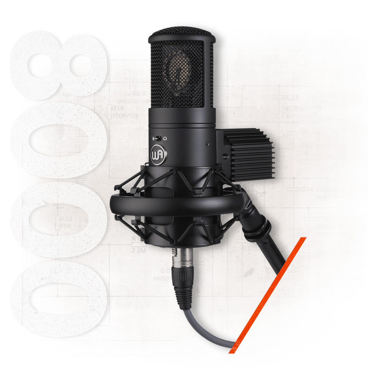 Warm Audio WA-8000 negro, vista principal