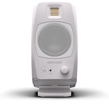 Monitor ADAM Audio D3V blanco, vista frontal