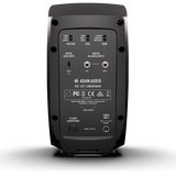 Monitor primario ADAM Audio D3V negro, panel posterior y conexiones