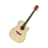 Guitarra Electroacústica Ayson AG4114E Natural Mate en vista diagonal sobre fondo blanco