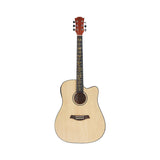 Guitarra Electroacústica Ayson AG4114E Natural Mate completa en vista frontal sobre fondo blanco