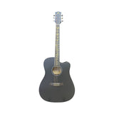 Guitarra Electroacústica Ayson AG4114E Negro Mate completa en vista frontal sobre fondo blanco