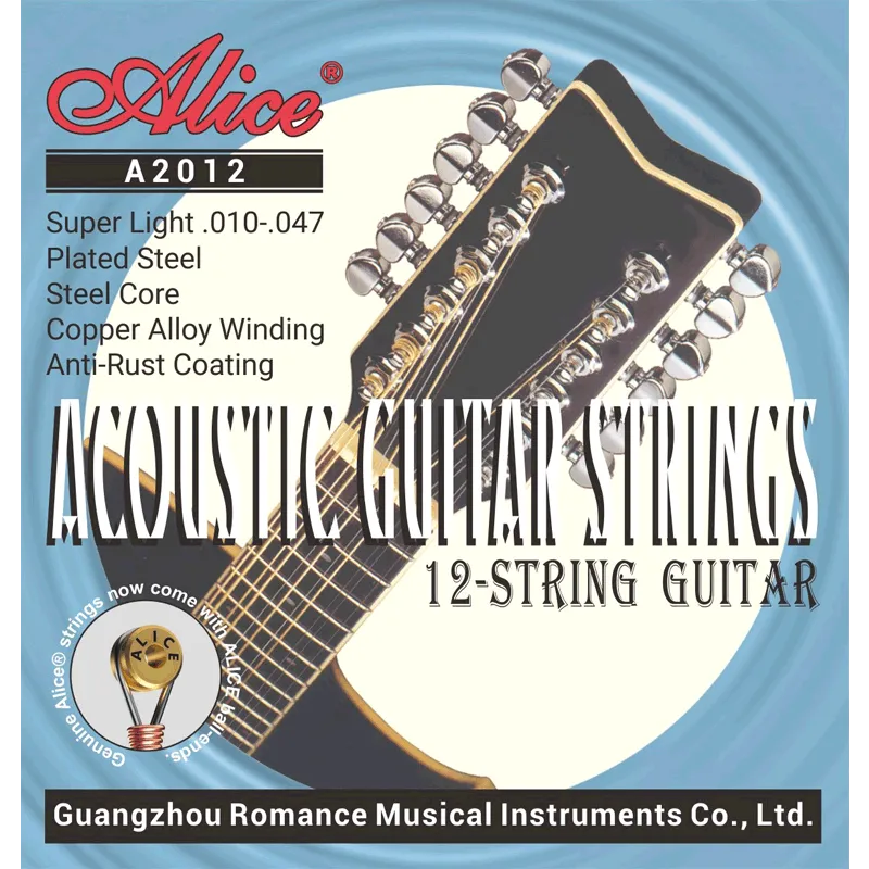 Encordado Alice A2012 para guitarra acústica de 12 cuerdas