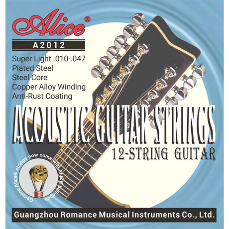 Encordado Alice A2012 para guitarra acústica de 12 cuerdas