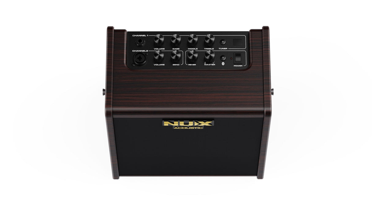 Amplificador acústico NUX AC-25, vista posterior oficial