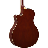 Guitarra electroacústica Yamaha APX600FM vista posterior