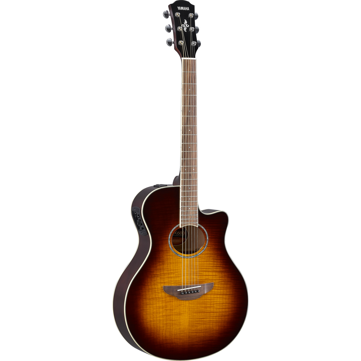 Guitarra electroacústica Yamaha APX600FM Tobacco Brown Sunburst vista frontal
