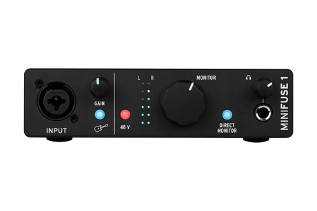Interfaz de audio Arturia MiniFuse 1 negra, vista principal