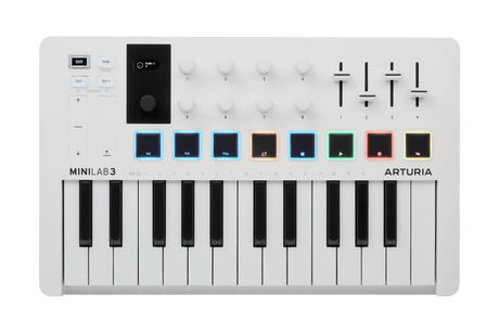Controlador MIDI Arturia MiniLab 3 blanco, vista principal
